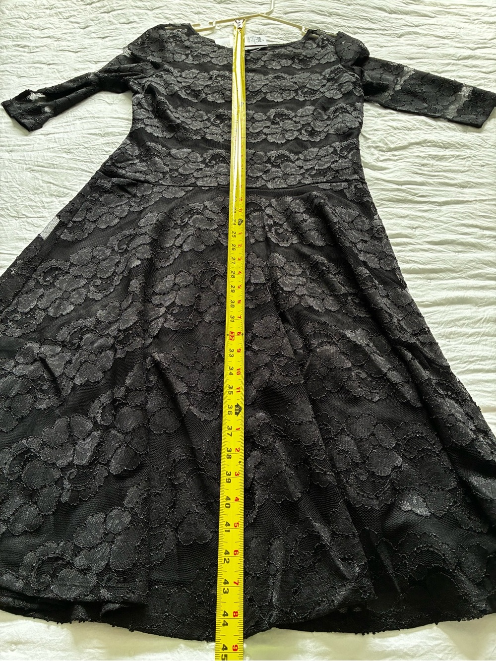 Black Lace Lined Dress NEW Sz.14P - Picture 7 of 13